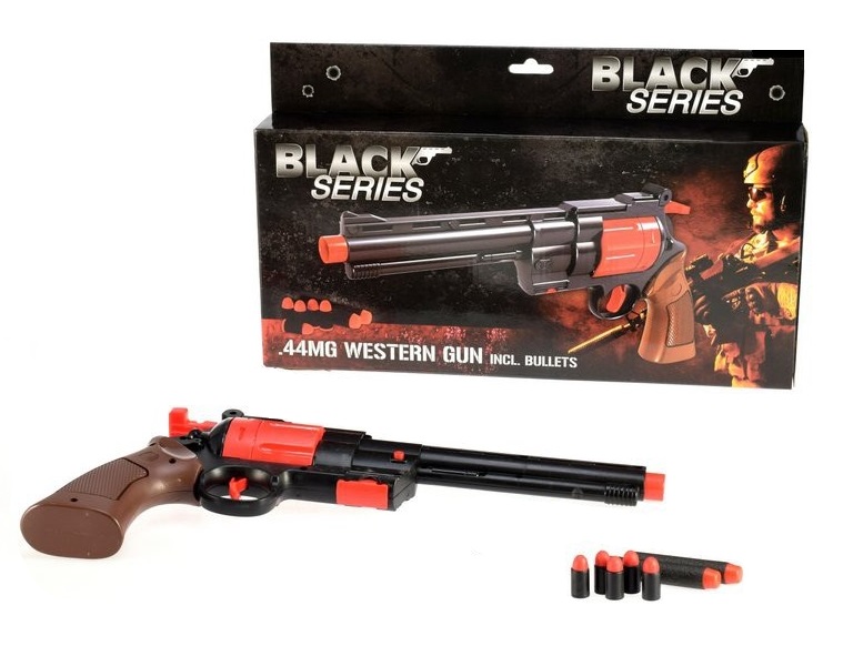 Black Series .44MG WESTERN GUN, Toy Gun including Bullets